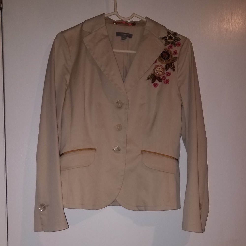 Ann Taylor jacket with embellished bead design